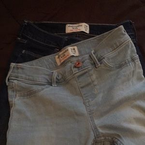 2 Abercrombie kids girls jeans size slim 11/12